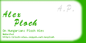 alex ploch business card